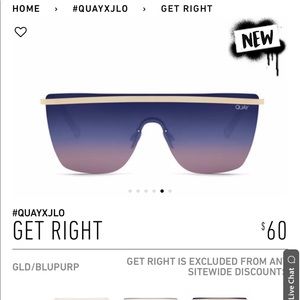 Quay x Jlo Get Right sunglasses brand new